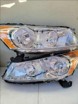 08-12 Honda Accord Headlights Luces Micas Calaveras Faros Faroles Focos Headlamps
