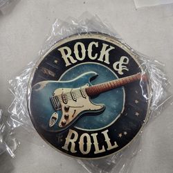 Rock And Roll Music Guitar Metal Sign 