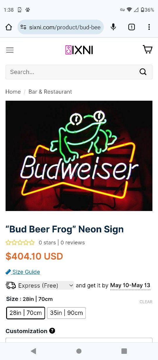 Vintage Budweiser Frog Neon Light (Super Rare)