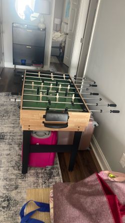 Combo Game Table Set w/ Hockey, Foosball, Pool, Shuffleboard, Ping Pong - Walnut