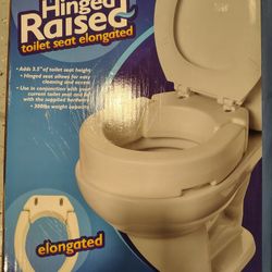 Hinged Raised Toilet Seat Elongated In Spring Hill