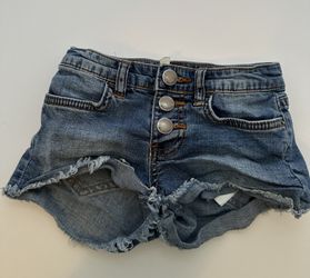 Billabong Girl’s Cut-Off Denim Shorts Blue Size 4 Button Fly