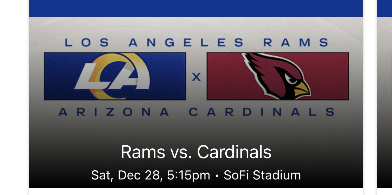 Rams Vs Cardinals 2 Tickets 