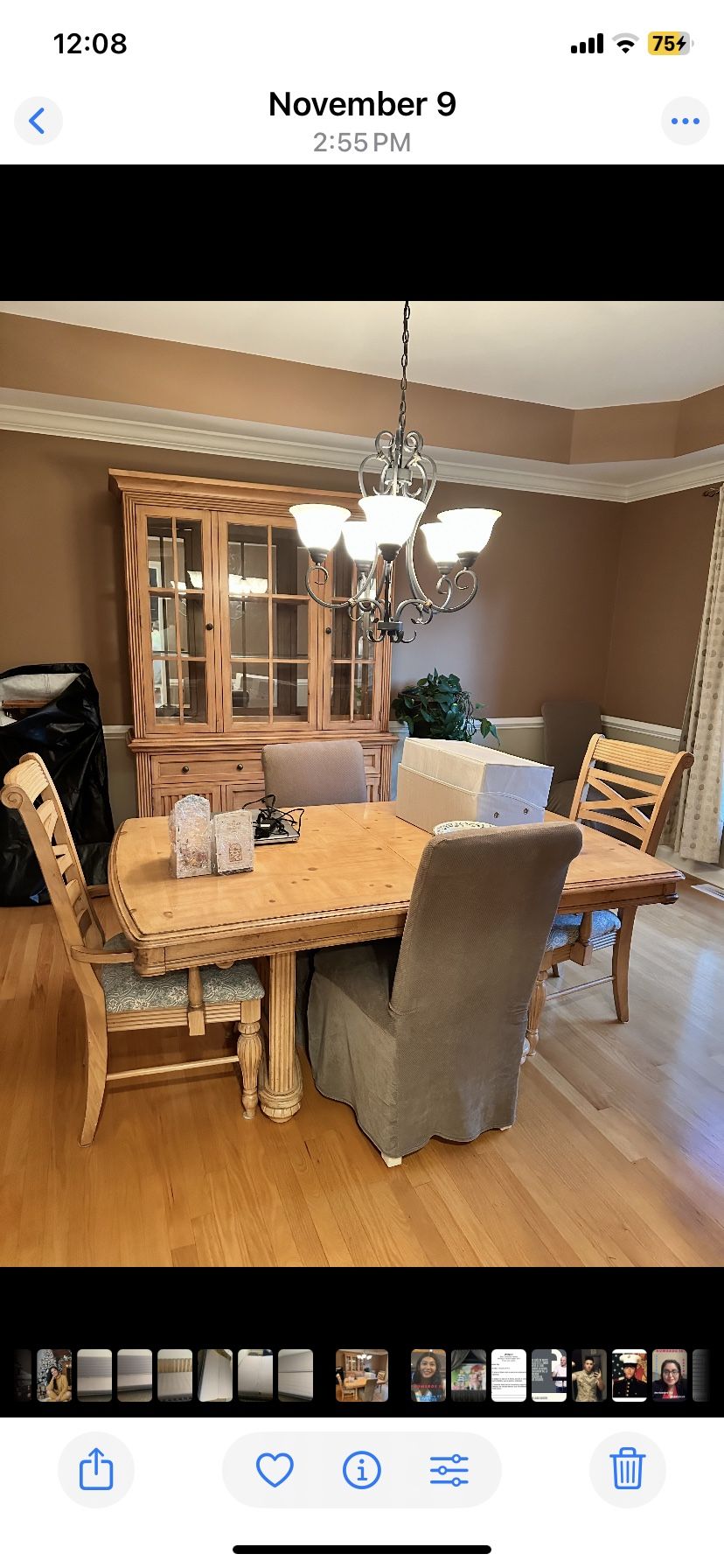 Dining Room With 6 Chairs And Display Cabinet 