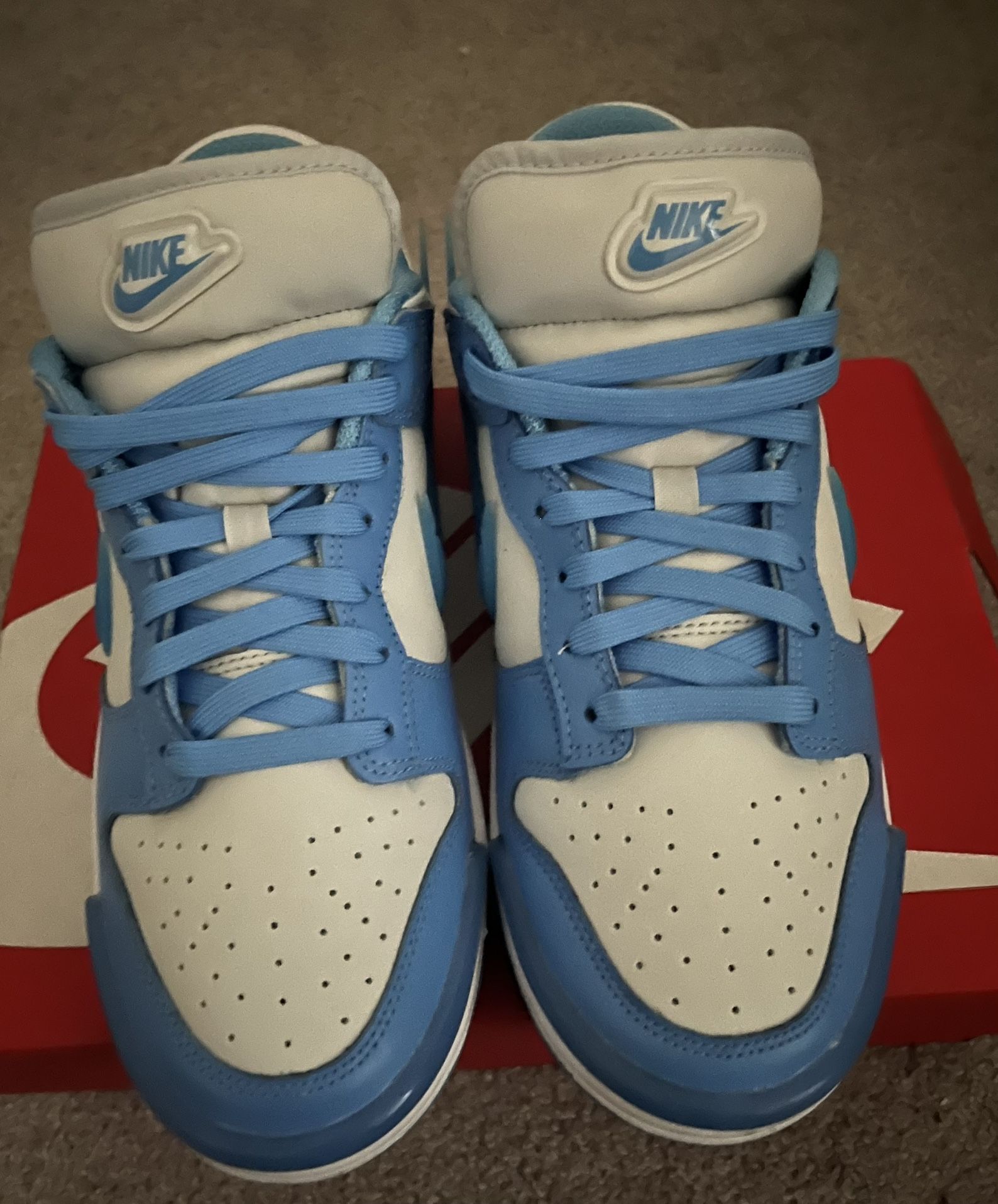 Nike Sky Blue and White Low-Top Sneakers