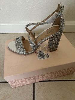Badgely Mischka Silver Heels