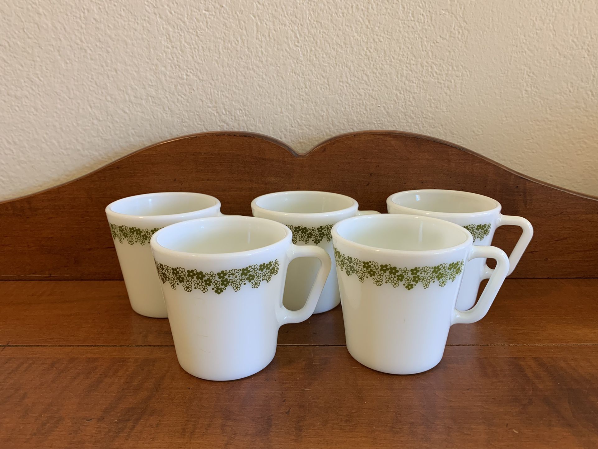 Vintage Pyrex Spring Blossom Mugs (set of 5)