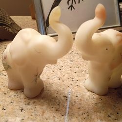 Fenton Elephants Hand Painted