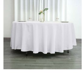 Efavormart Round Tablecloth, 108 Inch Stain & Wrinkle Resistant Washable Table Cloth, Decorative Polyester Fabric Table Cover for Banquet, Wedding, Di