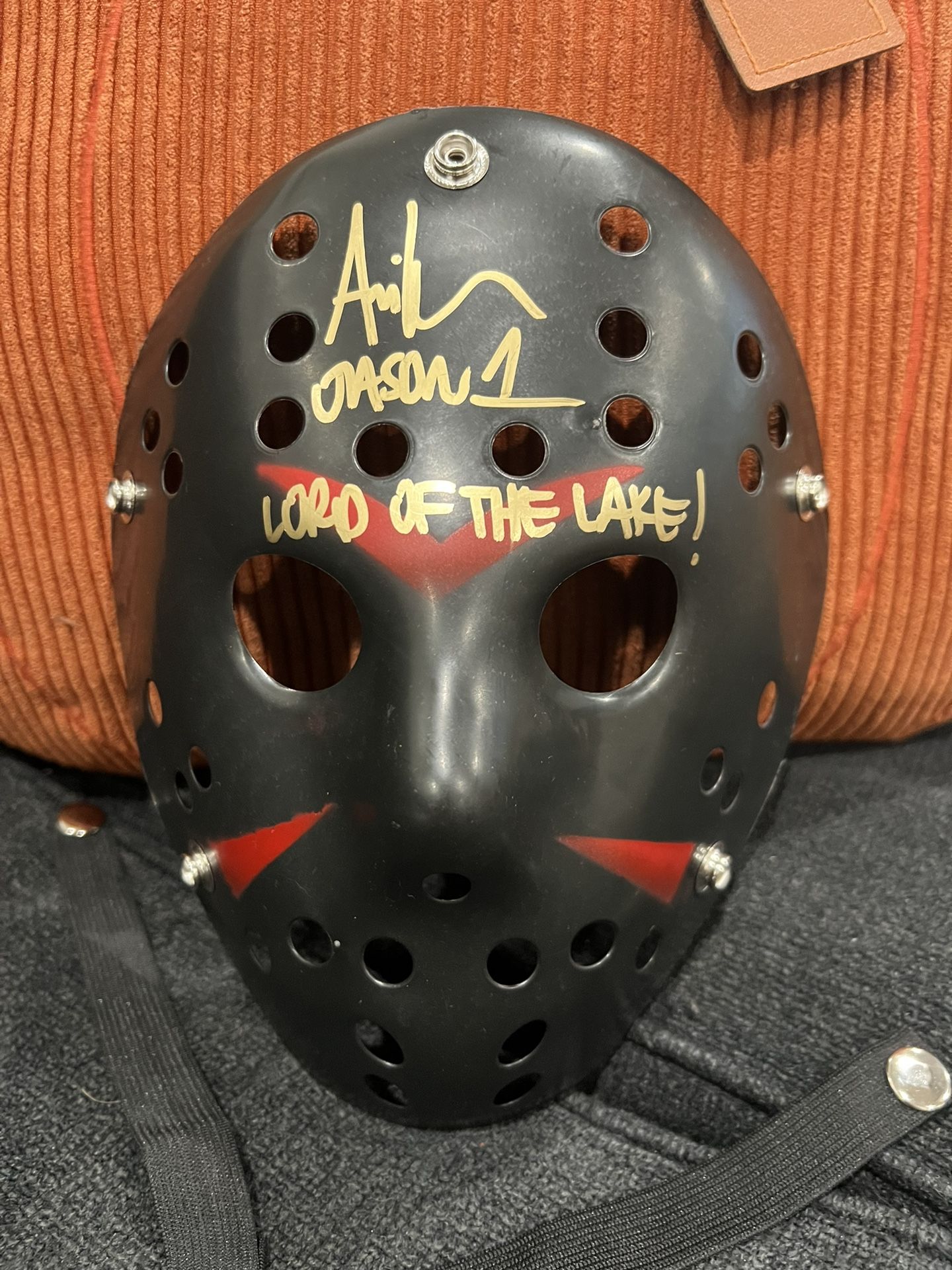 Jason Signed Mask Ari Lehman JSA Certified Autograph also signed “LORD OF THE LAKE!”