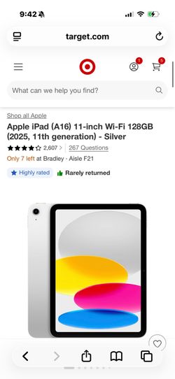 iPad a16 2025 11th gen