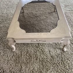 Glass And Wood Coffee Table 