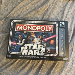 STAR WARS Monopoly 40th Anniversary Special Edition Disney Hasbro New Sealed