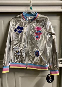 Girls’ Trolls World Tour Movie Bomber Jacket - Size Large (10/12) - BRAND NEW w/TAGS