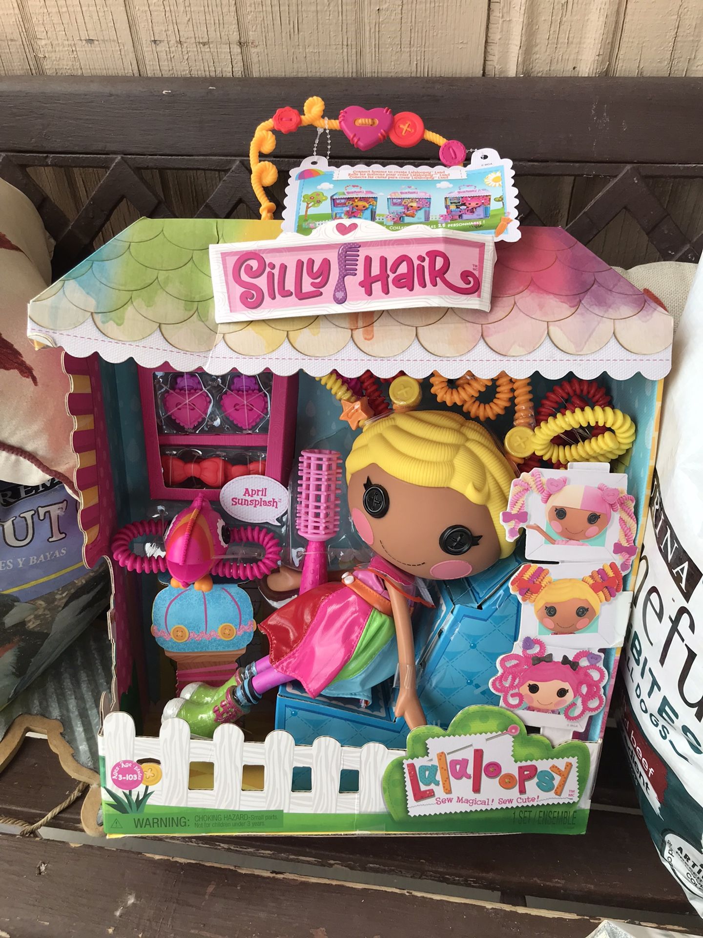 NEW Lalaloopsy Silly Hair Doll- April Sunsplash & Pet Toucan 13" Rainbow Hair