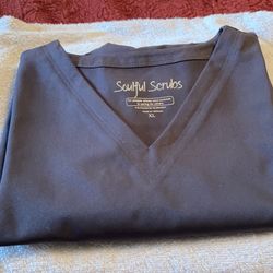 Soulful Scrubs 2 Pocket V-Neck Medical Scrub Top For Women