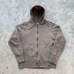American Giant Tan Full Zip Hoodie Womens Size Medium