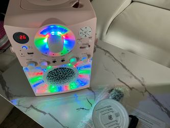 Singing Machine Bluetooth Karaoke System with LED Disco Lights CD+G USB and Microphone Karaoke Machine