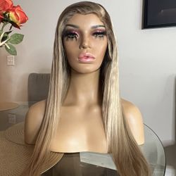 Custom Color 613 Lace Frontal Wig