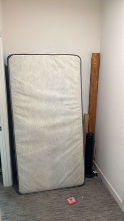 Twin bed frame and mattress