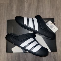 Adidas Adilette Clog 2.0 Black And White 7/8