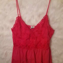 Women's Lace Rue 21 Red Strapped Shirt Size 1X