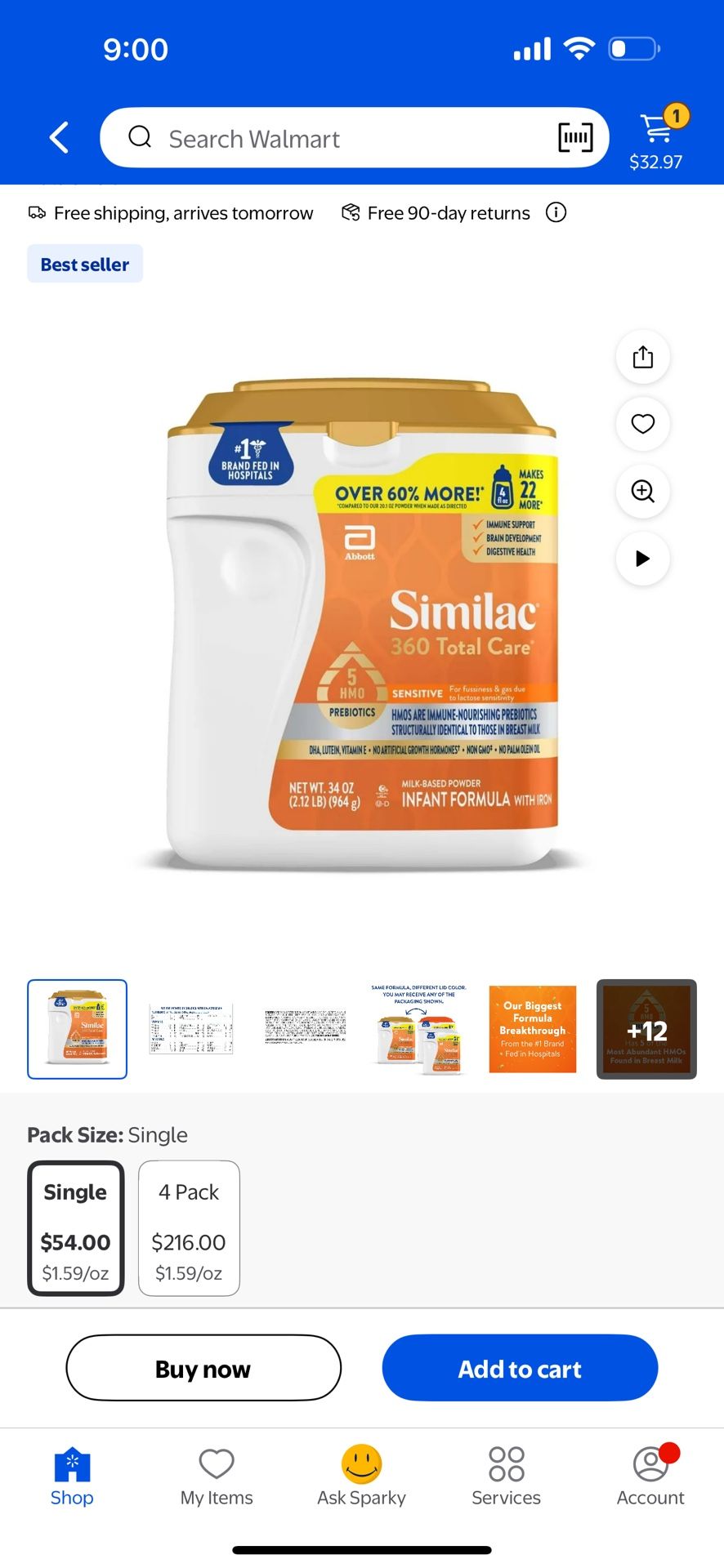 Similac Sensitive Baby Formula Powder, 34-oz Value Tub