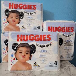 Huggies Size #4.   $8 Each 