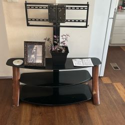 Tv Stand - Removable Black Glass