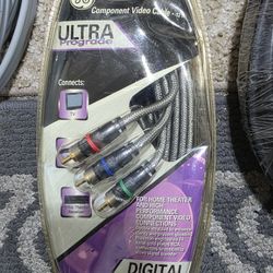 GE 22675 Ultra ProGrade Component Video Cable (12 Feet) Red Green Blue HD
