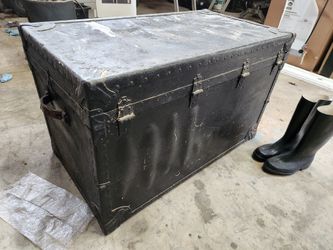 Leather Bound Steamer Trunk
