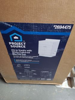 New 24 inch white bathroom vanity broken sink top