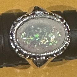 Australian Opal Sterling Silver Ring Size 6 New