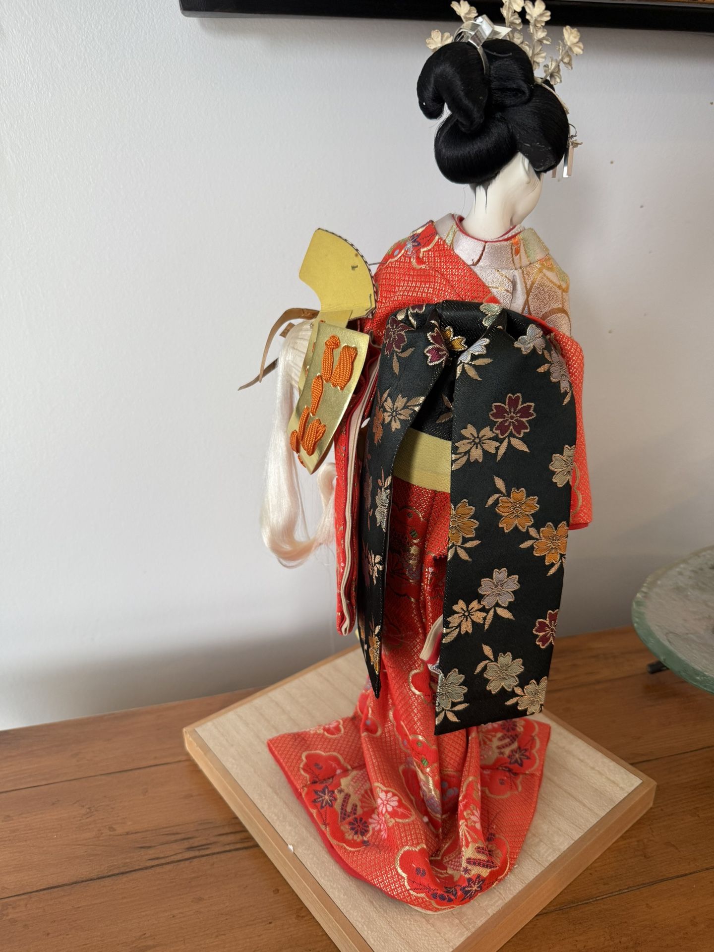 Japanese Geisha Doll with Kanzashi Ornaments – Collectible Art Piece