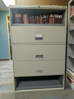 Multiple Five Shell Filing Cabinets