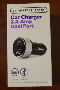 Infinitive Car Charger 3.4 Amp Dual Port