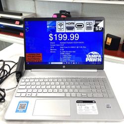 Hewlett Packard 15-DY1042CL 15.6” Windows 11 Home Intel Core i3-1005G1 @ 1.20 Ghz, 8 Gb, 256 Gb SSD Hdd with Charger TPW015213