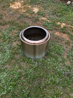 19" stainless steel smokeless fire pit