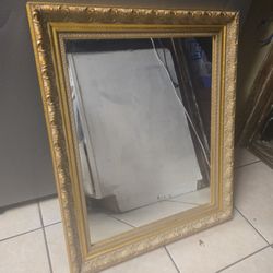 Golden Mirror Frame 20inc W X  24inc L