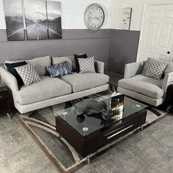Article Burrand Sea Salt Gray Couch Set  (DELIVERY AVAILABLE/$50 DOWN & ITS YOURS🟢) Sectional Couch Sofa Recliner