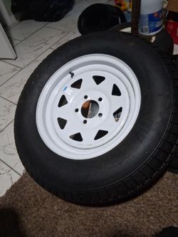 Hi-Run H180 ST205/75D15 6PR Bias Trailer Tire & 5X4.5 Wheel Assembly