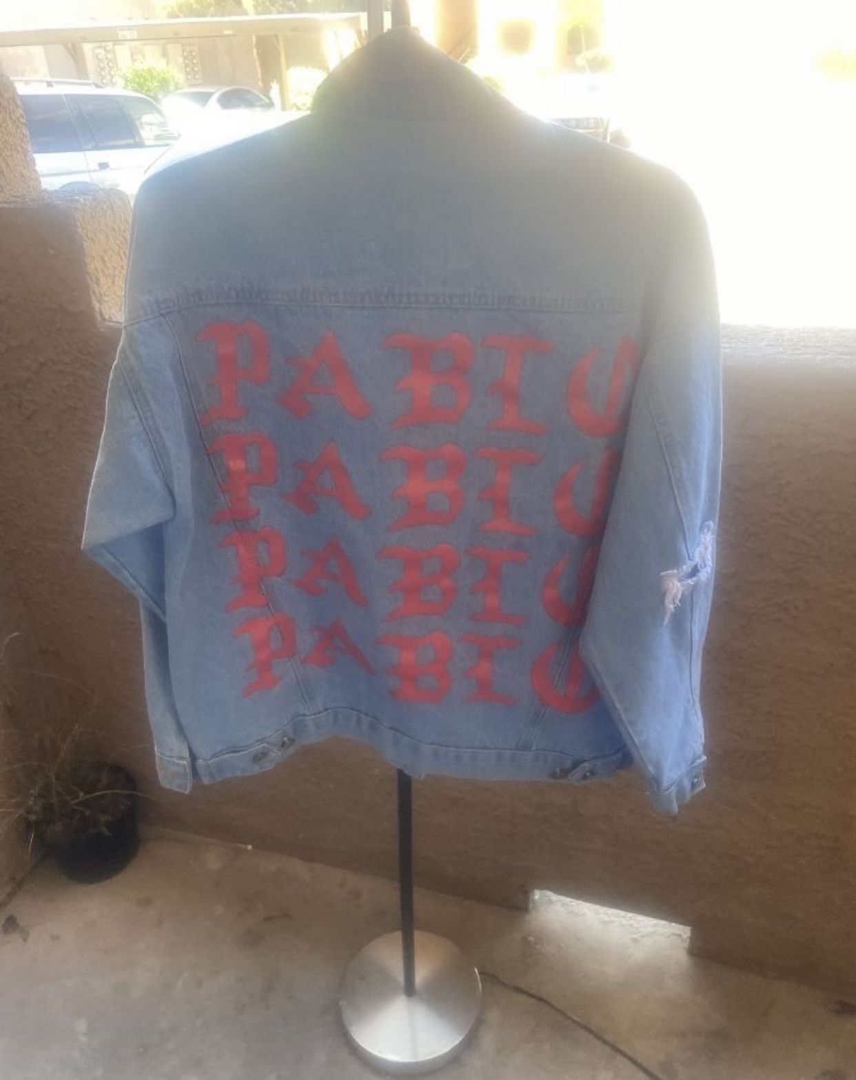 NWT Kanye West The Life Of Pablo Jean Denim Jacket Size Large