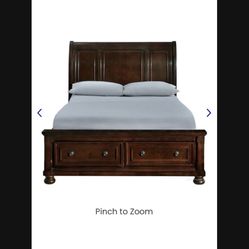 Queen Storage Bed /Frame Solid Wood from Ashley’s Furniture 
