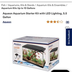 5.5 Gallon Beginner Aquarium With Extras