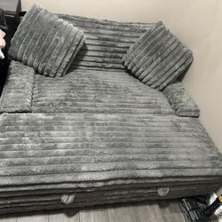 Oversized Chaise With Ottoman 