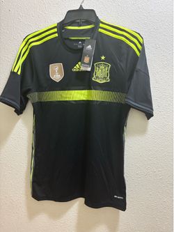 New Mens Soccer Adidas Spain FIFA World Champions 2010 Black Jersey, Size M