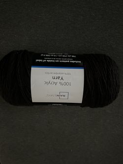 Black Acrylic Yarn