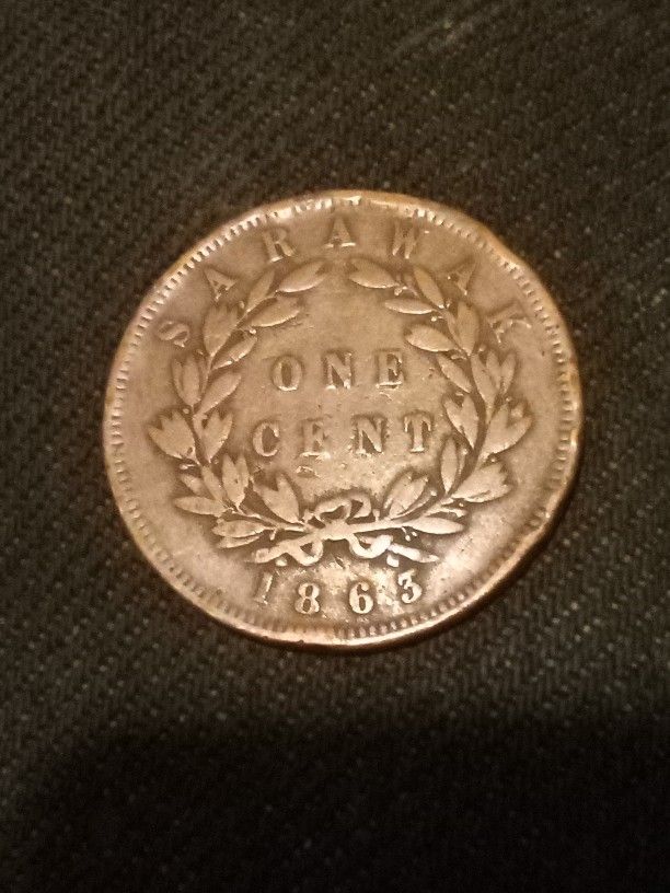 1863 Sarawak One Cent