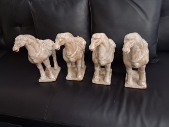 4 Terracotta Horses $80 Dlls.