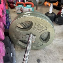 new bench with 4 plates of 25lb